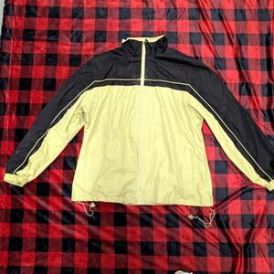 i5 Two-Tone Olive and Black Windbreaker Jacket Full Zip XL